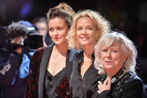 Premiere des Spielfilms - FORGET ABOUT NICK - in Essen Schauspielerin Tinka Fürst, links - Schauspielerin Katja Riemann - Mitte und Regisseurin Margarethe von Trotta, rechts am 28.11.2017 bei der Premiere des Kinofilms - Forget about Nick - in der Lichtburg in Essen. FORGET ABOUT NICK ist der neueste Film der renommierten und vielfach preisgekrönten Regisseurin Margarethe von Trotta.