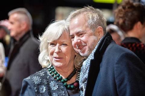 Premiere des Spielfilms - FORGET ABOUT NICK - in Essen Regisseurin Margarethe von Trotta, links und Musiker Helmut Zerlett ( Filmmusik FORGET ABOUT NICK ) am 28.11.2017 bei der Premiere des Kinofilms - Forget about Nick - in der Lichtburg in Essen. FORGET ABOUT NICK ist der neueste Film der renommierten und vielfach preisgekrönten Regisseurin Margarethe von Trotta.