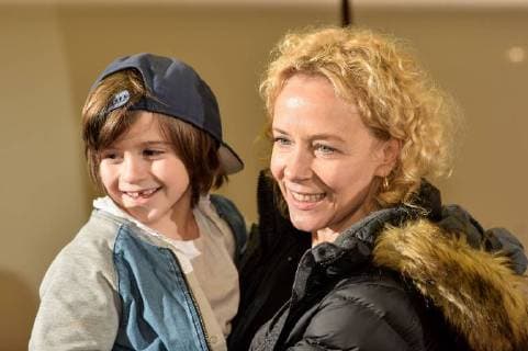 Premiere des Spielfilms - FORGET ABOUT NICK - in Essen Schauspielerin Katja Riemann, links und Jungschauspieler Vico Magno am 28.11.2017 bei der Premiere des Kinofilms - Forget about Nick - in der Lichtburg in Essen. FORGET ABOUT NICK ist der neueste Film der renommierten und vielfach preisgekrönten Regisseurin Margarethe von Trotta.