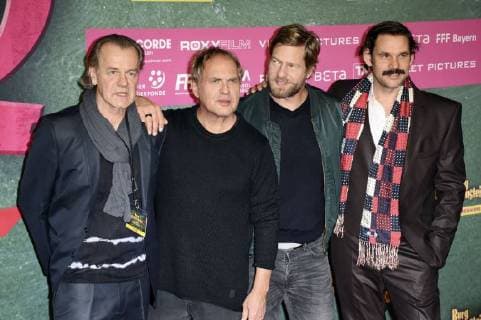 Ralf Huettner, Uwe Ochsenknecht, Henning Baum und Alexander Beyer bei der Premiere des Kinofilms Burg Schreckenstein 2 im Mathäser Filmpalast. München, 03.12.2017