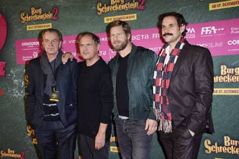 Ralf Huettner, Uwe Ochsenknecht, Henning Baum und Alexander Beyer bei der Premiere des Kinofilms Burg Schreckenstein 2 im Mathäser Filmpalast. München, 03.12.2017