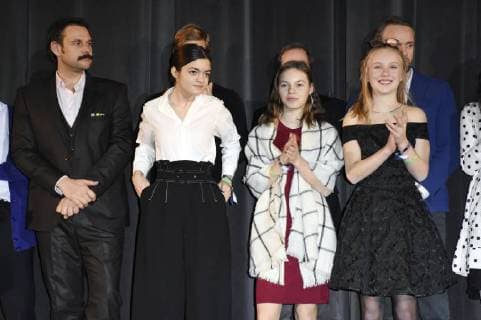 Alexander Beyer, Nina Goceva, Paula Donath und Mina Rueffer bei der Premiere des Kinofilms Burg Schreckenstein 2 im Mathäser Filmpalast. München, 03.12.2017