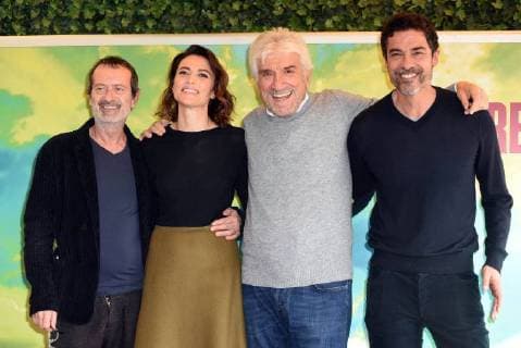 Foto IPP Gioia Botteghi Roma 04 12 2017 presentazione del film Il premio nella foto Rocco Papaleo, anna foglietta, Gigi Proietti e Alessandro Gassmann Italy Photo Press - World Copyright  0