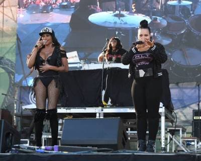 FORT LAUDERDALE BEACH, FL - DECEMBER 03: Sandra Denton, Deidra Roper and Cheryl James of Salt N Pepa perform during The Riptide Music Festival on December 3, 2017 in Fort Lauderdale Beach Florida. Copyright: xmpi04x