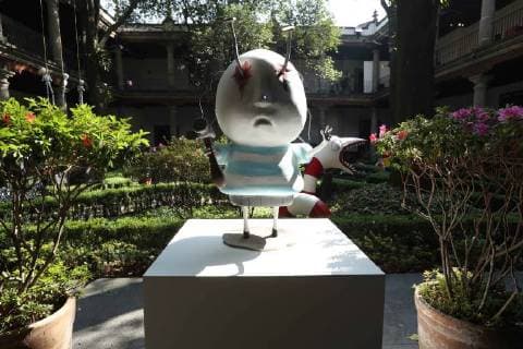 December 4, 2017 - EUM20171204ESP12.JPG.CIUDAD DE MEXICO ExhibitionExposicion-Tim Burton.- Recorrido por la exposicion El mundo de Tim Burton en el marco de su presentacion, antes de estar abierta al publico, el lunes 4 de diciembre de 2017 en el Museo Franz Mayer. Foto: Agencia EL UNIVERSALBerenice FregosoEVZ  - ZUMAu78_ 20171204_zaf_u78_024 Copyright: xElxUniversalx