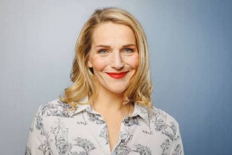 MDR - Riverboat. Schauspielerin Tanja Wedhorn anläßlich der Aufzeichnung der MDR - Talkshow Riverboat am 06.12.2017 im Studio 3 der Mediacity Leipzig. ( ST: 05.01.2018 )