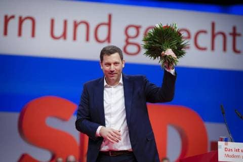 SPD Parteitag im City Cube Berlin. Lars Klingbeil. Berlin, 08.12.2017. Berlin Germany *** SPD Congress in the City Cube Berlin Lars Klingbeil Berlin 08 12 2017 Berlin Germany Copyright: xThomasxTrutschelx