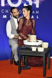 Rebecca Mir mit Freund Massimo Sinato bei der Gala-Premiere von Ghost - Das Musical im Stage Theater des Westens. Berlin, 07.12.2017