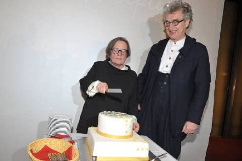 Agniezka Holland (Chairwoman EFA Board), Wim Wenders 30 Jahre European Film Award (EFA) Birthday Party in der Akademie der Wissenschaften in Berlin am 08.12.2017