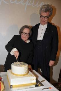 Agniezka Holland (Chairwoman EFA Board), Wim Wenders 30 Jahre European Film Award (EFA) Birthday Party in der Akademie der Wissenschaften in Berlin am 08.12.2017