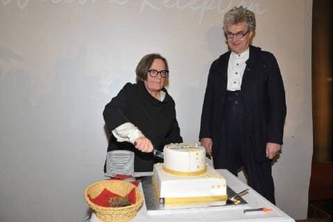 Agniezka Holland (Chairwoman EFA Board), Wim Wenders 30 Jahre European Film Award (EFA) Birthday Party in der Akademie der Wissenschaften in Berlin am 08.12.2017