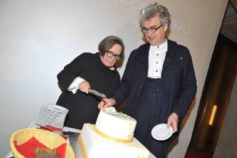Themen der Woche Bilder des Tages Agniezka Holland (Chairwoman EFA Board), Wim Wenders 30 Jahre European Film Award (EFA) Birthday Party in der Akademie der Wissenschaften in Berlin am 08.12.2017