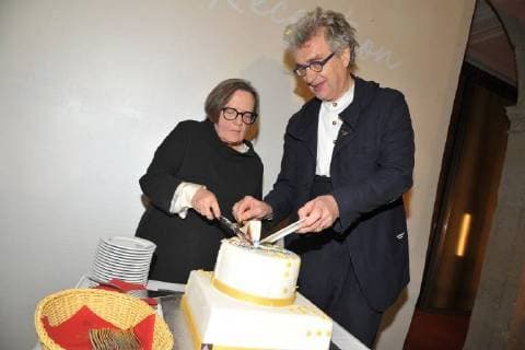 Agniezka Holland (Chairwoman EFA Board), Wim Wenders 30 Jahre European Film Award (EFA) Birthday Party in der Akademie der Wissenschaften in Berlin am 08.12.2017