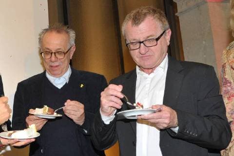 Dieter Kosslick, Mike Downey 30 Jahre European Film Award (EFA) Birthday Party in der Akademie der Wissenschaften in Berlin am 08.12.2017
