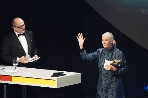 Jane Goodall bei der Verleihung des 10. Deutschen Nachhaltigkeitspreises 2017 im Maritim Hotel. Düsseldorf, 08.12.2017