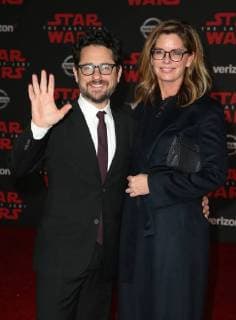 LOS ANGELES, CA - DECEMBER 9: J.J. Abrams and Katie McGrath at the World Premiere of LucasfilmÕs Star Wars: The Last Jedi at The Shrine Auditorium in Los Angeles, California on December 9, 2017. Copyright: xFayexSadoux