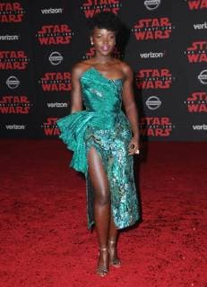 December 9, 2017 - Los Angeles, CA, U.S. - 09 December 2017 - Los Angeles, California - Lupita Nyong o. Premiere Of Disney Pictures And Lucasfilm s Star Wars: The Last Jedi held at The Shrine Auditorium in Los Angeles Photo Credit: AdMedia Los Angeles U.S. - ZUMAa123 20171209_zaa_a123_029 Copyright: xBirdiexThompsonx