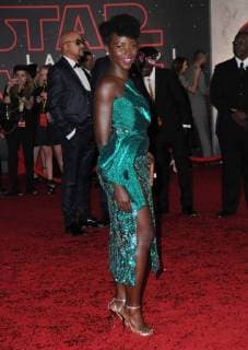 December 9, 2017 - Los Angeles, CA, U.S. - 09 December 2017 - Los Angeles, California - Lupita Nyong o. Premiere Of Disney Pictures And Lucasfilm s Star Wars: The Last Jedi held at The Shrine Auditorium in Los Angeles Photo Credit: AdMedia Los Angeles U.S. - ZUMAa123 20171209_zaa_a123_035 Copyright: xBirdiexThompsonx
