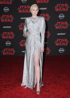 December 9, 2017 - Los Angeles, CA, U.S. - 09 December 2017 - Los Angeles, California - Gwendoline Christie. Premiere Of Disney Pictures And Lucasfilm s Star Wars: The Last Jedi held at The Shrine Auditorium in Los Angeles Photo Credit: AdMedia Los Angeles U.S. - ZUMAa123 20171209_zaa_a123_068 Copyright: xBirdiexThompsonx