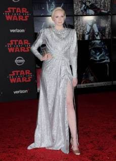 December 9, 2017 - Los Angeles, CA, U.S. - 09 December 2017 - Los Angeles, California - Gwendoline Christie. Premiere Of Disney Pictures And Lucasfilm s Star Wars: The Last Jedi held at The Shrine Auditorium in Los Angeles Photo Credit: AdMedia Los Angeles U.S. - ZUMAa123 20171209_zaa_a123_081 Copyright: xBirdiexThompsonx