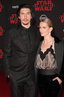 Adam Driver, Joanne Tucker at the World Premiere of Lucasfilm s Star Wars: The Last Jedi held at the Shrine Auditorium in Los Angeles, CA, December 9, 2017.  Copyright: xJosephxMartinezx 33492_093JM