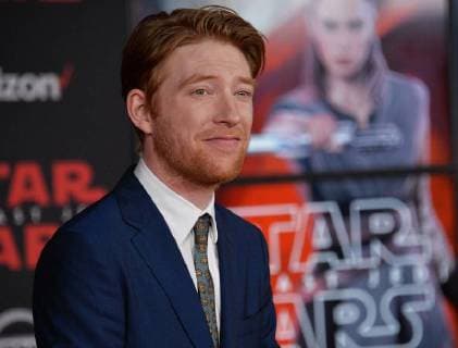 Cast member Domhnall Gleeson attends the premiere of the sci-fi motion picture fantasy Star Wars: The Last Jedi at the Shrine Auditorium in Los Angeles on December 9, 2017. Storyline: Having taken her first steps into the Jedi world, Rey joins Luke Skywalker on an adventure with Leia, Finn and Poe that unlocks mysteries of the Force and secrets of the past.  LAP2017120952 JIMxRUYMEN