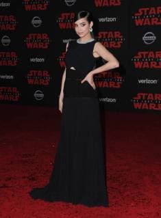 December 9, 2017 - Los Angeles, CA, U.S. - 09 December 2017 - Los Angeles, California - Sofia Carson. Premiere Of Disney Pictures And Lucasfilm s Star Wars: The Last Jedi held at The Shrine Auditorium in Los Angeles Photo Credit: AdMedia Los Angeles U.S. - ZUMAa123 20171209_zaa_a123_197 Copyright: xBirdiexThompsonx