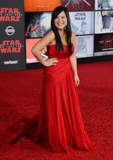 Cast member Kelly Marie Tran attends the premiere of the sci-fi motion picture fantasy Star Wars: The Last Jedi at the Shrine Auditorium in Los Angeles on December 9, 2017. Storyline: Having taken her first steps into the Jedi world, Rey joins Luke Skywalker on an adventure with Leia, Finn and Poe that unlocks mysteries of the Force and secrets of the past.  LAP2017120926 JIMxRUYMEN