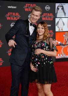 Cast member Joonas Suotamo and Milla Pohjasvaara attend the premiere of the sci-fi motion picture fantasy Star Wars: The Last Jedi at the Shrine Auditorium in Los Angeles on December 9, 2017. Storyline: Having taken her first steps into the Jedi world, Rey joins Luke Skywalker on an adventure with Leia, Finn and Poe that unlocks mysteries of the Force and secrets of the past.  LAP2017120912 JIMxRUYMEN