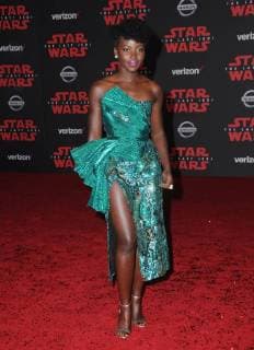 December 9, 2017 - Los Angeles, CA, U.S. - 09 December 2017 - Los Angeles, California - Lupita Nyong o. Premiere Of Disney Pictures And Lucasfilm s Star Wars: The Last Jedi held at The Shrine Auditorium in Los Angeles Photo Credit: AdMedia Los Angeles U.S. - ZUMAa123 20171209_zaa_a123_211 Copyright: xBirdiexThompsonx