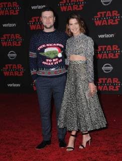 December 9, 2017 - Los Angeles, CA, U.S. - 09 December 2017 - Los Angeles, California - Taran Killam, Colbie Smulders. Premiere Of Disney Pictures And Lucasfilm s Star Wars: The Last Jedi held at The Shrine Auditorium in Los Angeles Photo Credit: AdMedia Los Angeles U.S. - ZUMAa123 20171209_zaa_a123_223 Copyright: xBirdiexThompsonx