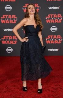Actress Sofia Vergara attends the premiere of the sci-fi motion picture fantasy Star Wars: The Last Jedi at the Shrine Auditorium in Los Angeles on December 9, 2017. Storyline: Having taken her first steps into the Jedi world, Rey joins Luke Skywalker on an adventure with Leia, Finn and Poe that unlocks mysteries of the Force and secrets of the past.  LAP2017120941 JIMxRUYMEN