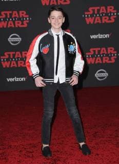 December 9, 2017 - Los Angeles, CA, U.S. - 09 December 2017 - Los Angeles, California - Noah Schnapp. Premiere Of Disney Pictures And Lucasfilm s Star Wars: The Last Jedi held at The Shrine Auditorium in Los Angeles Photo Credit: AdMedia Los Angeles U.S. - ZUMAa123 20171209_zaa_a123_234 Copyright: xBirdiexThompsonx