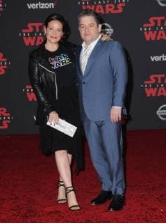December 9, 2017 - Los Angeles, CA, U.S. - 09 December 2017 - Los Angeles, California - Meredith Salanger, Patton Oswalt. Premiere Of Disney Pictures And Lucasfilm s Star Wars: The Last Jedi held at The Shrine Auditorium in Los Angeles Photo Credit: AdMedia Los Angeles U.S. - ZUMAa123 20171209_zaa_a123_236 Copyright: xBirdiexThompsonx