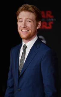 Cast member Domhnall Gleeson attends the premiere of the sci-fi motion picture fantasy Star Wars: The Last Jedi at the Shrine Auditorium in Los Angeles on December 9, 2017. Storyline: Having taken her first steps into the Jedi world, Rey joins Luke Skywalker on an adventure with Leia, Finn and Poe that unlocks mysteries of the Force and secrets of the past.  LAP2017120949 JIMxRUYMEN