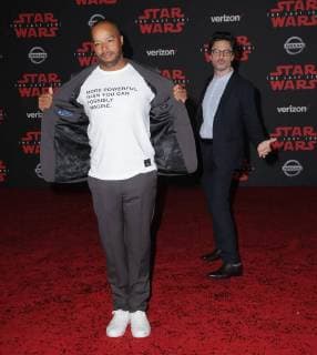 December 9, 2017 - Los Angeles, CA, U.S. - 09 December 2017 - Los Angeles, California - Donald Faison, Zach Braff. Premiere Of Disney Pictures And Lucasfilm s Star Wars: The Last Jedi held at The Shrine Auditorium in Los Angeles Photo Credit: AdMedia Los Angeles U.S. - ZUMAa123 20171209_zaa_a123_252 Copyright: xBirdiexThompsonx