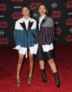 December 9, 2017 - Los Angeles, CA, U.S. - 09 December 2017 - Los Angeles, California - Halle Bailey, Chole Bailey. Premiere Of Disney Pictures And Lucasfilm s Star Wars: The Last Jedi held at The Shrine Auditorium in Los Angeles Photo Credit: AdMedia Los Angeles U.S. - ZUMAa123 20171209_zaa_a123_268 Copyright: xBirdiexThompsonx