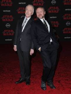 December 9, 2017 - Los Angeles, CA, U.S. - 09 December 2017 - Los Angeles, California - Anthony Daniels, Rian Johnson. Premiere Of Disney Pictures And Lucasfilm s Star Wars: The Last Jedi held at The Shrine Auditorium in Los Angeles Photo Credit: AdMedia Los Angeles U.S. - ZUMAa123 20171209_zaa_a123_281 Copyright: xBirdiexThompsonx