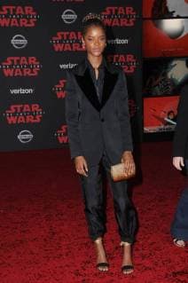 December 9, 2017 - Los Angeles, CA, U.S. - 09 December 2017 - Los Angeles, California - Letitia Wright. Premiere Of Disney Pictures And Lucasfilm s Star Wars: The Last Jedi held at The Shrine Auditorium in Los Angeles Photo Credit: AdMedia Los Angeles U.S. - ZUMAa123 20171209_zaa_a123_307 Copyright: xBirdiexThompsonx