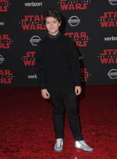 December 9, 2017 - Los Angeles, CA, U.S. - 09 December 2017 - Los Angeles, California - Gaten Matarazzo. Premiere Of Disney Pictures And Lucasfilm s Star Wars: The Last Jedi held at The Shrine Auditorium in Los Angeles Photo Credit: AdMedia Los Angeles U.S. - ZUMAa123 20171209_zaa_a123_313 Copyright: xBirdiexThompsonx
