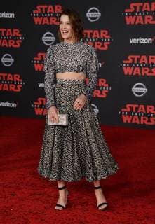 Actress Cobie Smulders attends the premiere of the sci-fi motion picture fantasy Star Wars: The Last Jedi at the Shrine Auditorium in Los Angeles on December 9, 2017. Storyline: Having taken her first steps into the Jedi world, Rey joins Luke Skywalker on an adventure with Leia, Finn and Poe that unlocks mysteries of the Force and secrets of the past.  LAP20171209213 JIMxRUYMEN