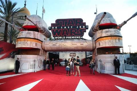 LOS ANGELES, CA - DECEMBER 9: Atmosphere, at Premiere Of Disney Pictures And Lucasfilm s Star Wars: The Last Jedi at Shrine Auditorium in Los Angeles, California on December 9, 2017. Copyright: xFayexSadoux