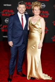 Andy Serkis und seine Ehefrau Lorraine Ashbourne bei der Star Wars: The Last Jedi Film Premiere am 9.12.2017 in Los Angeles Star Wars: The Last Jedi World Premiere in Los Angeles, 2017