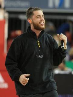 20171209, 1.BBL, FCB Basketball vs Riesen Ludwigsburg, Audi Dome Muenchen, Basketball, Sport, im Bild: Sänger Bausa