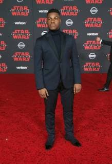 LOS ANGELES, CA - DECEMBER 9: John Boyega, at Premiere Of Disney Pictures And Lucasfilm s Star Wars: The Last Jedi at Shrine Auditorium in Los Angeles, California on December 9, 2017. Copyright: xFayexSadoux