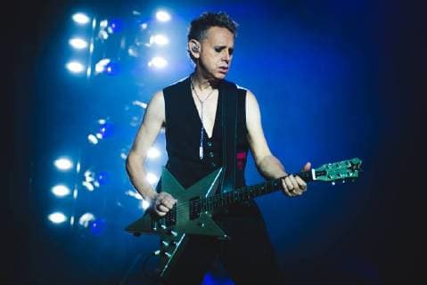 Italy: Depeche Mode at Pala Alpitour 2017 The British band Depeche Mode performing live on stage at the Pala Alpitour in Torino for their first Global Spirit tour concert. FOR EDITORIAL USE ONLY - Alessandro Bosio Pacific Press Agency Torino Torino Italy Pala Alpitour  AlessandroxBosio