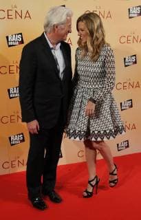 Premiere of the film La Cena, with the assistance of its main character Richard Gere. (Photo: Jose Cuesta 261 Cordon Press). Richard Gere and Alejandra Silva. Cordon Press  J.xLuisxCuesta