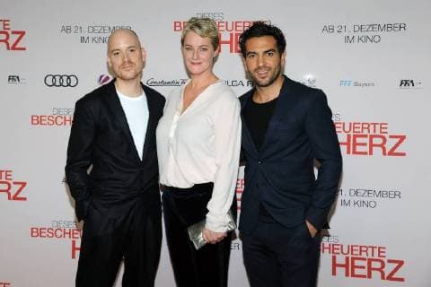 Lars Amend (Buchautor), Viola Jaeger (Prodizentin), Elyas M Barek Special Screening zur Premiere von dieses bescheuerte Herz, nach einer wahren Geschichte im Kino Zoo Palast in Berlinam 12.12.2017