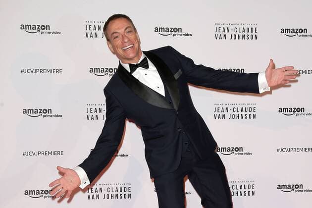 Lancement de la serie Jean Claude Van Johnson au cinema le Grand Rex a Paris. Photo: Laurent Guerin E Press Photo Jean Claude Van Damme Paris France  566112