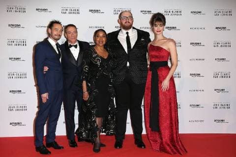 Lancement de la serie Jean Claude Van Johnson au cinema le Grand Rex a Paris. Photo: Laurent Guerin E Press Photo Jean Claude Van Damme;Phylicia Rashad;Kat Foster Paris France  566112
